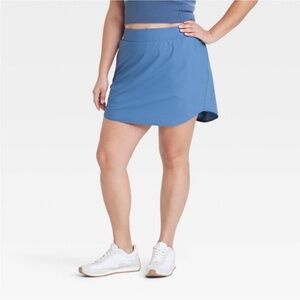 All In Motion Women's Woven High-Rise Skort 15.5" Blue